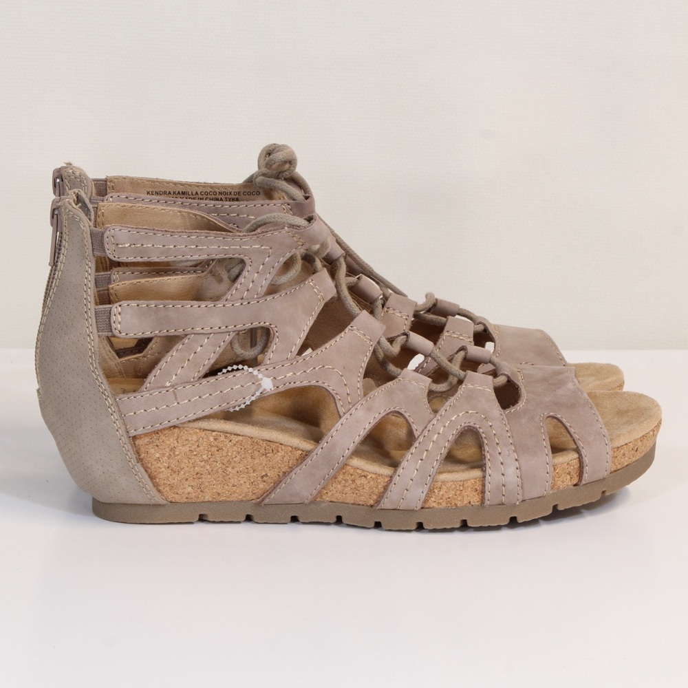 Earth Origins Kendra Kamilla Women's Coco Suede Gladiator Sandals NWT NIB - Picture 6 of 11
